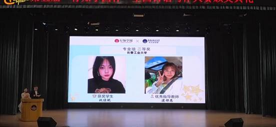 公司william威廉中文官网日语系祝佳妮同学获得“专业组二等奖”